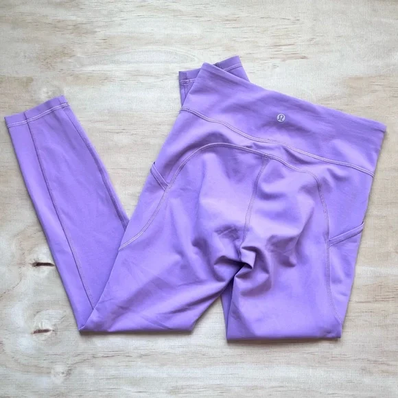 Lululemon Invigorate light purple/pink leggings Size 6 - Picture 2 of 10